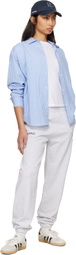 Sporty & Rich Gray Heritage Yankees Serif Sweatpants