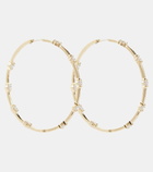 Melissa Kaye Zea 18kt yellow gold hoop earrings with diamonds