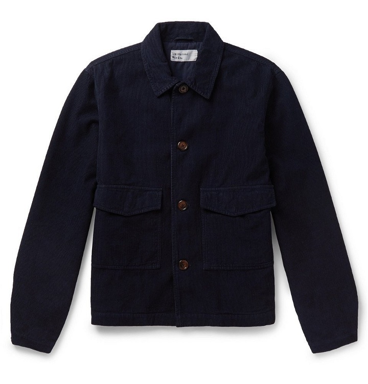Photo: Universal Works - Garment-Dyed Cotton-Corduroy Jacket - Men - Navy