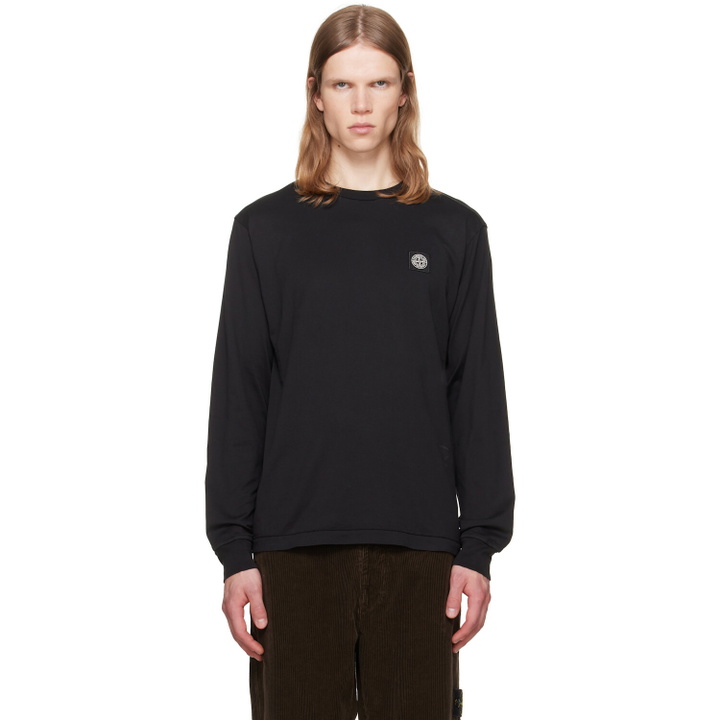 Photo: Stone Island Black 2100007 Organic Cotton Jersey T-shirt