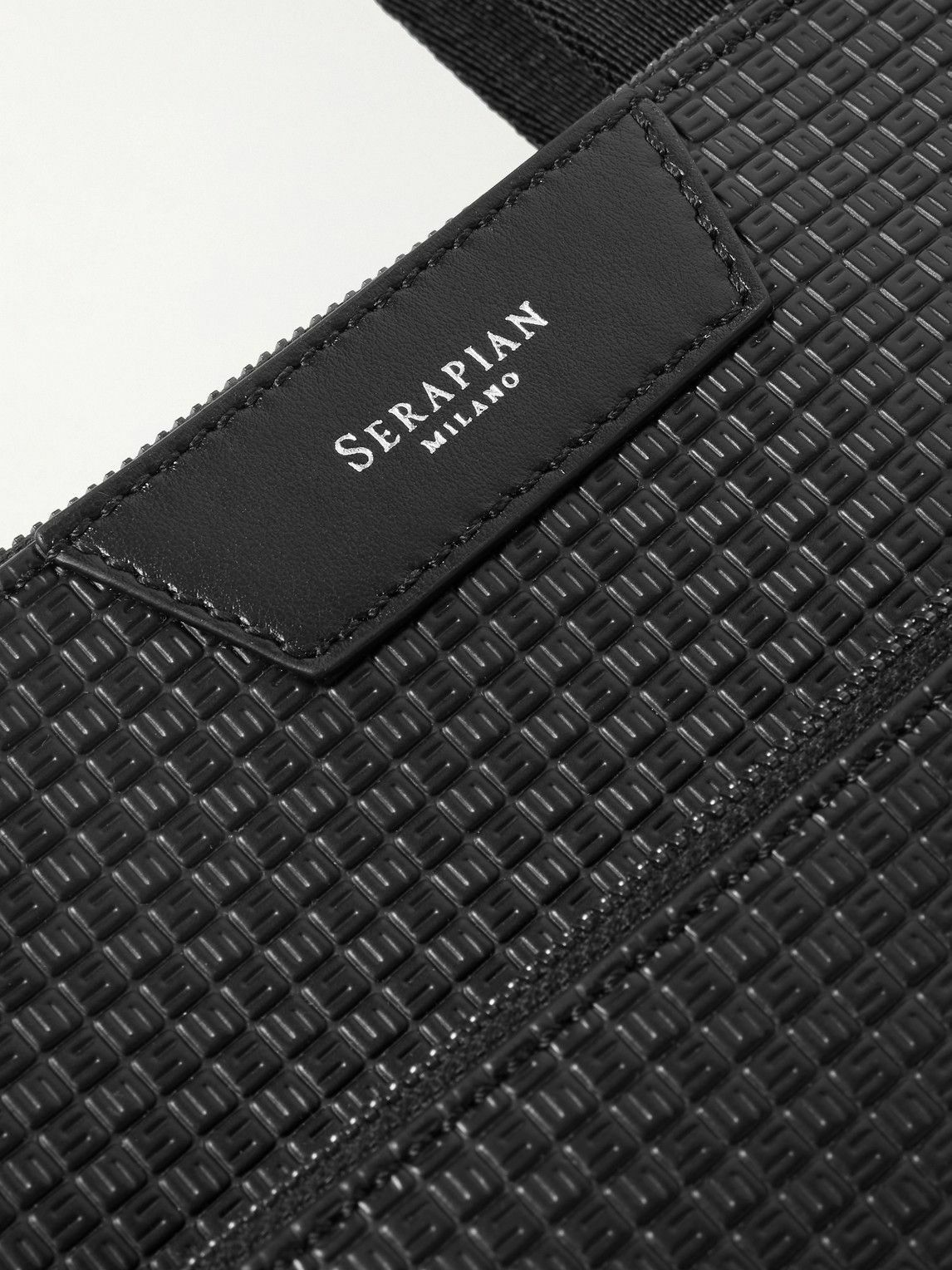 Serapian - Leather-Trimmed Stepan Coated-Canvas Messenger Bag