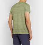 120% - Slim-Fit Garment-Dyed Linen T-Shirt - Green