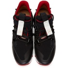 Christian Louboutin Black Red-Runner Flat Sneakers