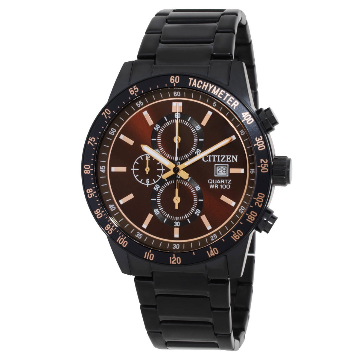 Citizen Chronograph Quartz Brown Dial Mens Watch AN3605-55X