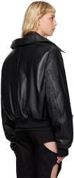 HELIOT EMIL Black Niveous Leather Jacket