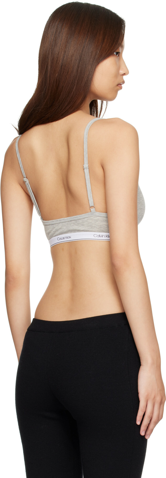 Calvin Klein Collection Gray Sienna Deconstruced Bra