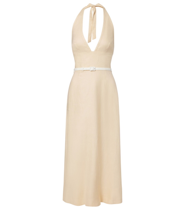 Photo: Posse Pamela halterneck linen midi dress