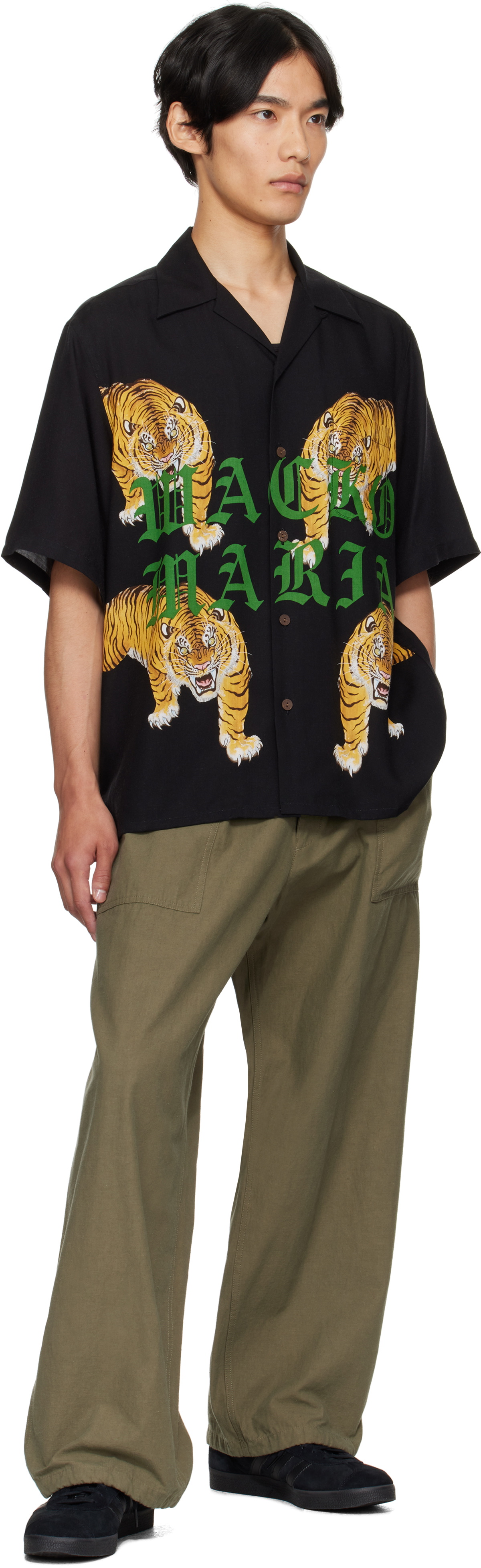 WACKO MARIA Black Tim Lehi Shirt