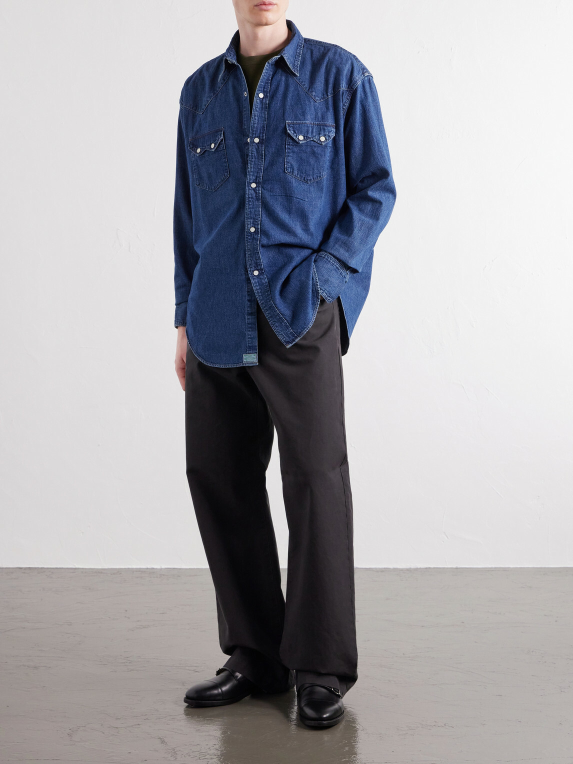 OrSlow - Western Denim Shirt - Blue