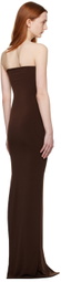 Jade Cropper Brown Stone Hardware Maxi Dress