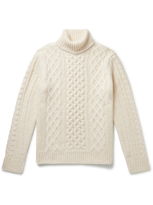 Photo: Alex Mill - Cable-Knit Rollneck Sweater - Neutrals
