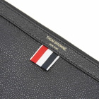 Thom Browne Men's Small Zip Tablet Holder in Black Pebble Grain