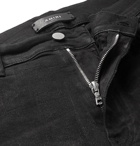 AMIRI - Skinny-Fit Distressed Appliquéd Denim Jeans - Black