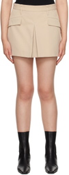 CAMILLA AND MARC Beige Simona Miniskirt