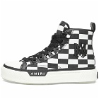 AMIRI Court Hi-Top Sneakers in White/Black