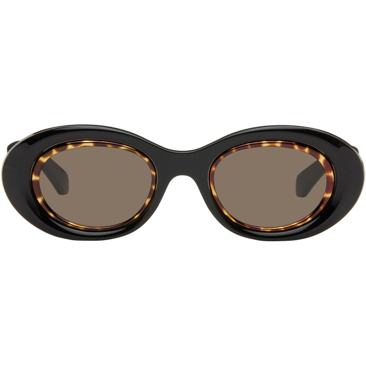 Photo: LOEWE Black Mini Anagram Oval Sunglasses