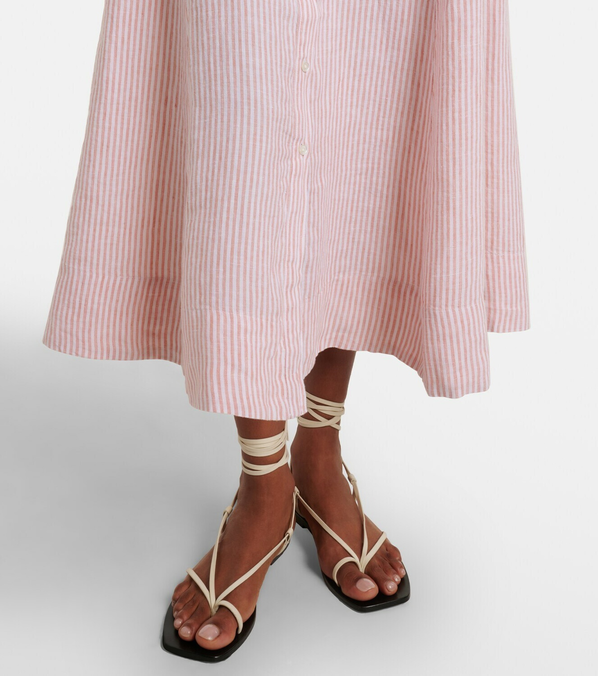 Polo Ralph Lauren Striped linen midi dress