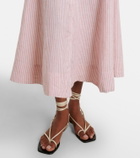 Polo Ralph Lauren Striped linen midi dress