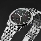 Frederique Constant Slimline Moonphase Quartz Diamond Ladies Watch FC-206MPBD1S6B