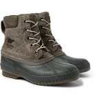 Sorel - Cheyanne II Waterproof Textured-Suede and Rubber Boots - Green