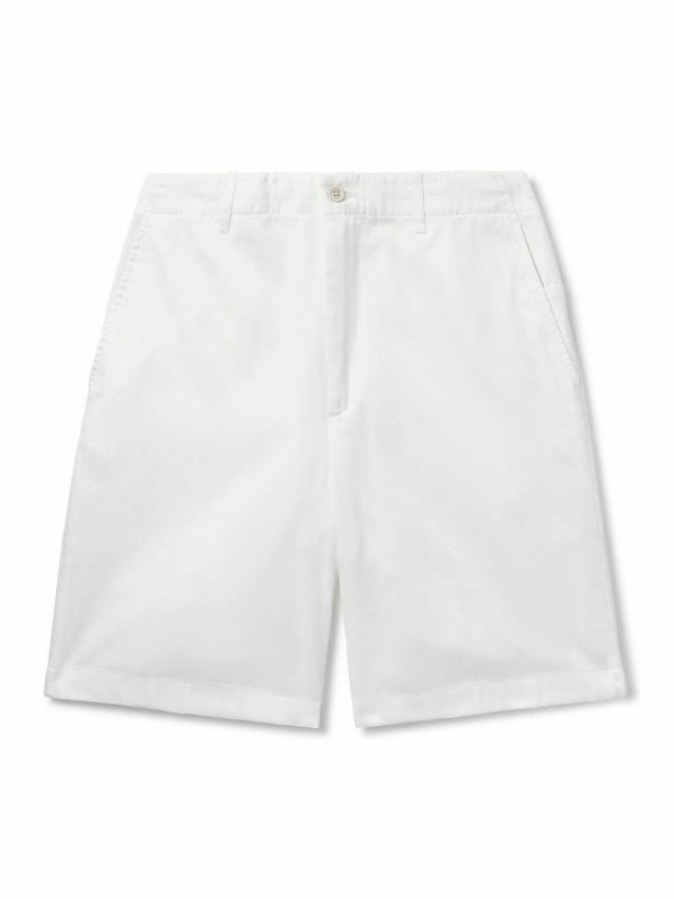 Photo: Dunhill - Straight-Leg Cotton-Twill Chino Shorts - White