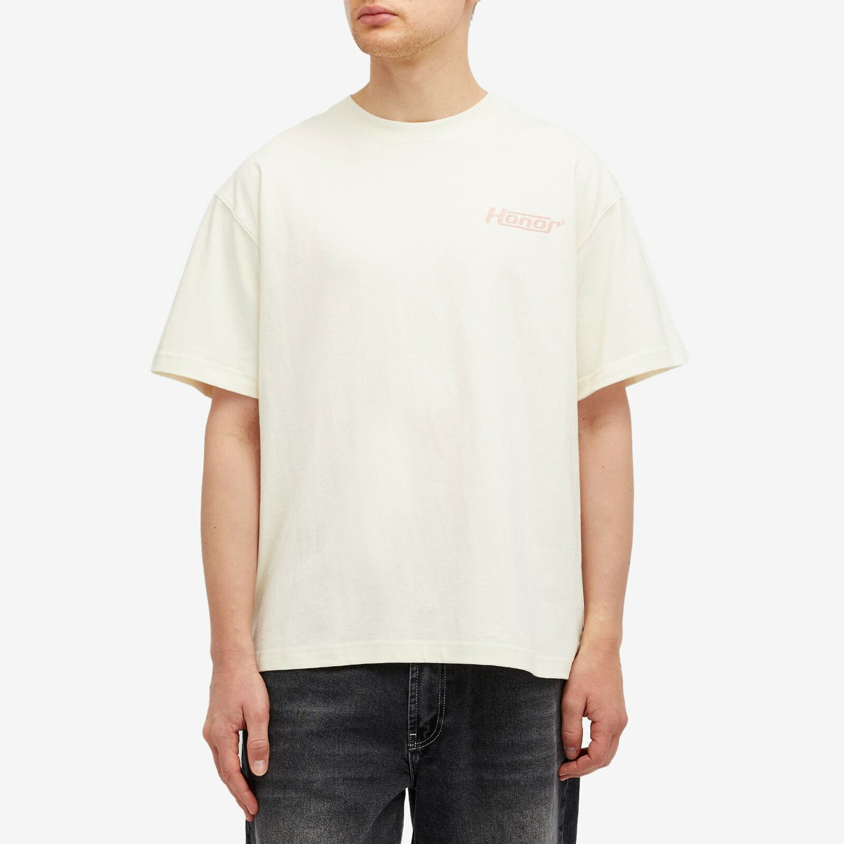 Honor the Gift Men's Globe Logo T-Shirt in Cream