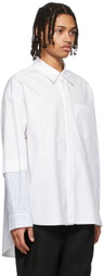 JERIH White Colorblocked Shirt