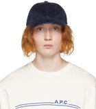 A.P.C. Navy Corduroy Charlie Cap