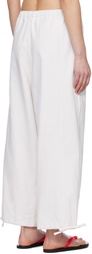 Deiji Studios White Drawcord Trousers