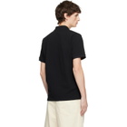 AMI Paris Black Cotton Ami de Coeur Polo