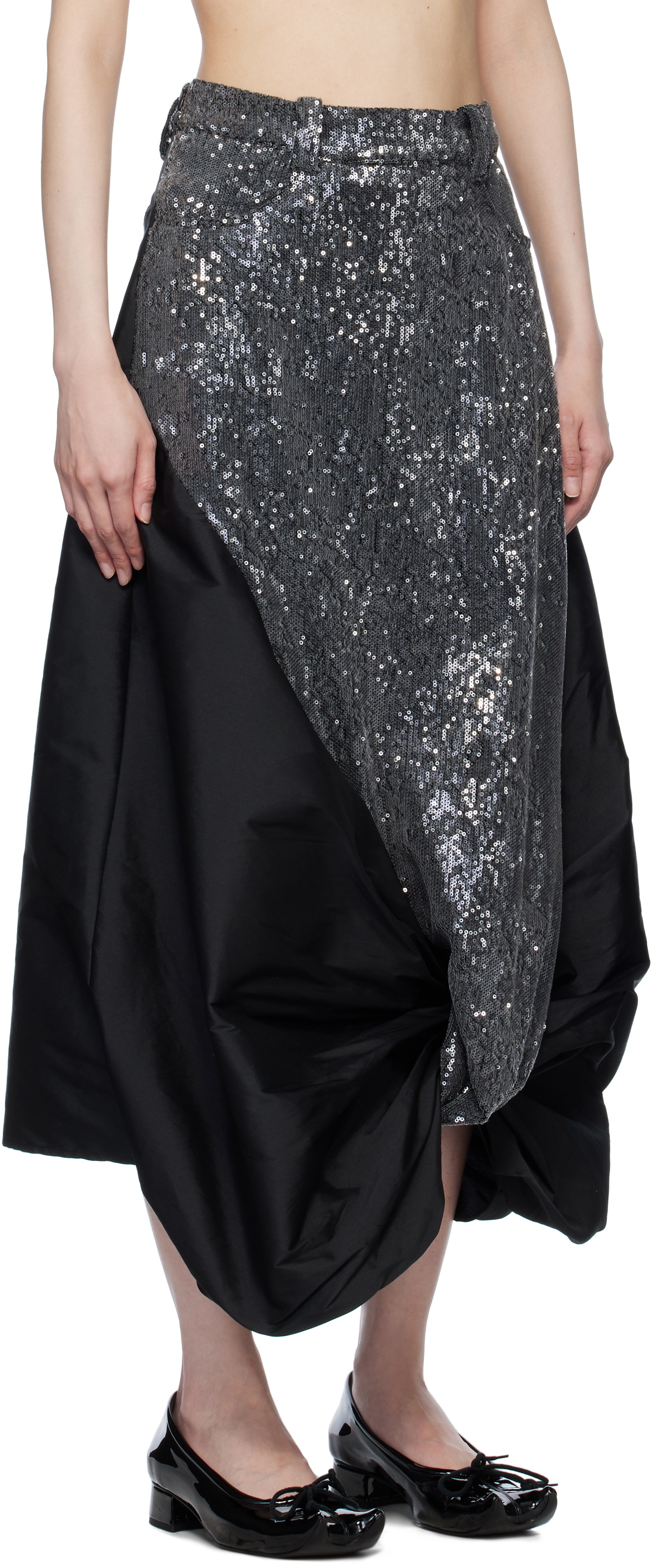 Paula Canovas Del Vas Black Boletus Midi Skirt