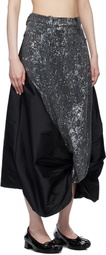 Paula Canovas Del Vas Black Boletus Midi Skirt