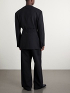 Fear of God - Crewneck Belted Virgin Wool-Blend Woven Jacket - Black