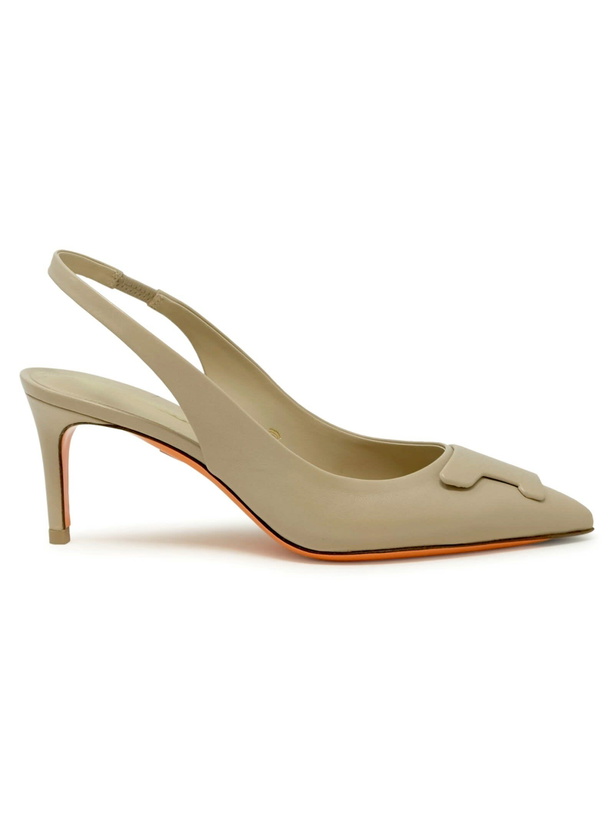 Photo: Santoni Beige Leather Pumps