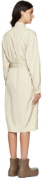 Arch The Beige Two-Way Twisted Midi Dress