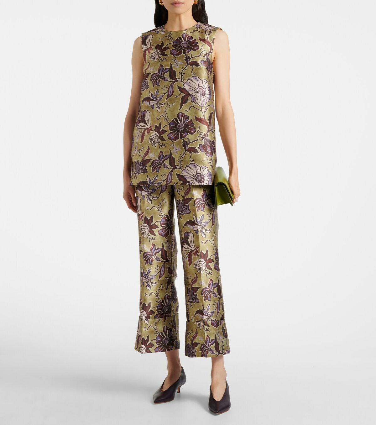 Alémais Citron floral cropped pants