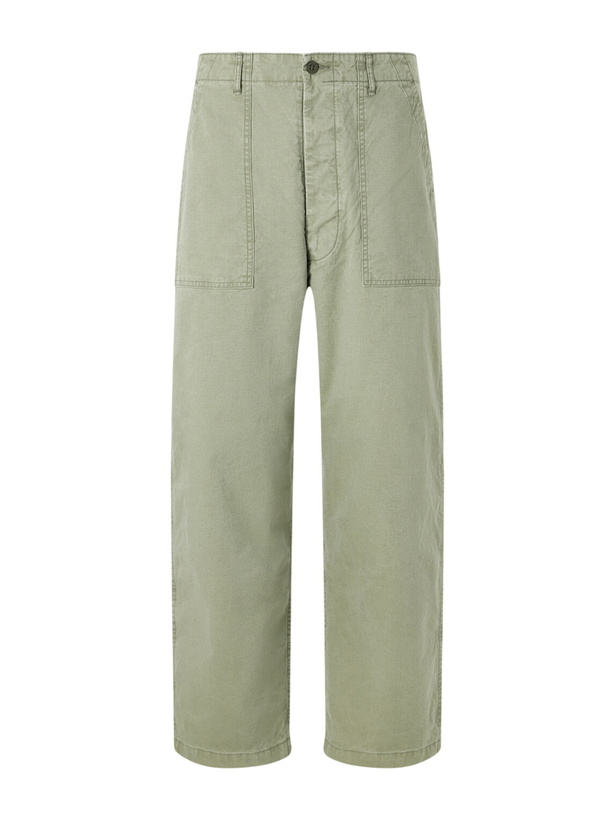 Photo: OrSlow - Summer Fatigue Straight-Leg Cotton Trousers - Green