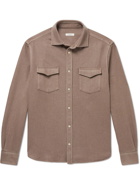 Boglioli - Virgin Wool-Blend Twill Shirt - Brown