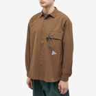 And Wander Men's Lightweight Cloth Shirt in Brown