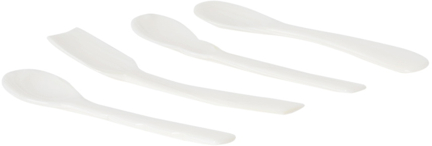 Gohar Off-White Mother of Pearl Spoon Set, 4 pcs