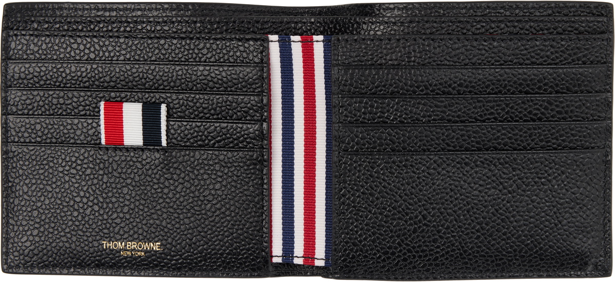 Thom Browne Black Pebble Grain Bifold Wallet