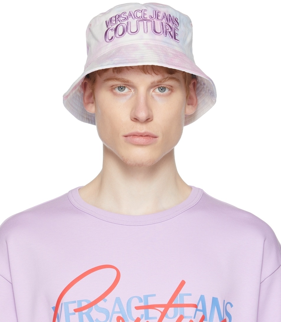 Photo: Versace Jeans Couture Pink & Blue Tie-Dye VJC Bucket Hat
