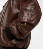 The Mannei Leather bomber jacket