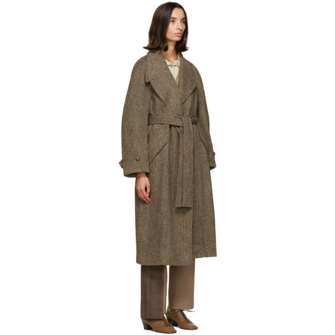 LOW CLASSIC Brown Wool Harris Tweed® Coat Low Classic