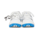 Off-White White and Blue Mountain Cleats Sneakers