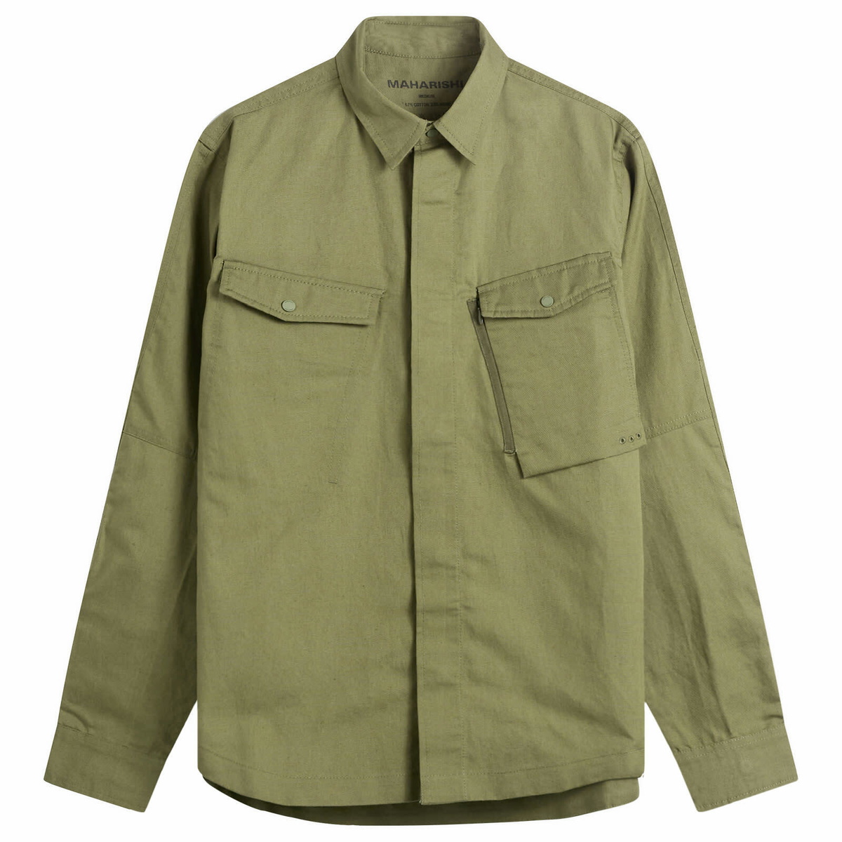 Maharishi Men's Hemp Custom Shirt in Olive Og-107F