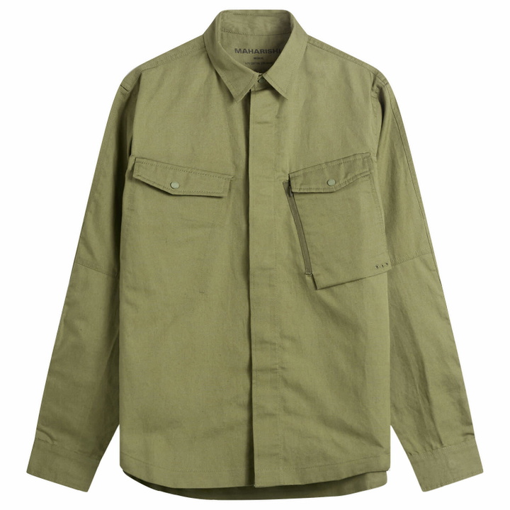 Photo: Maharishi Men's Hemp Custom Shirt in Olive Og-107F