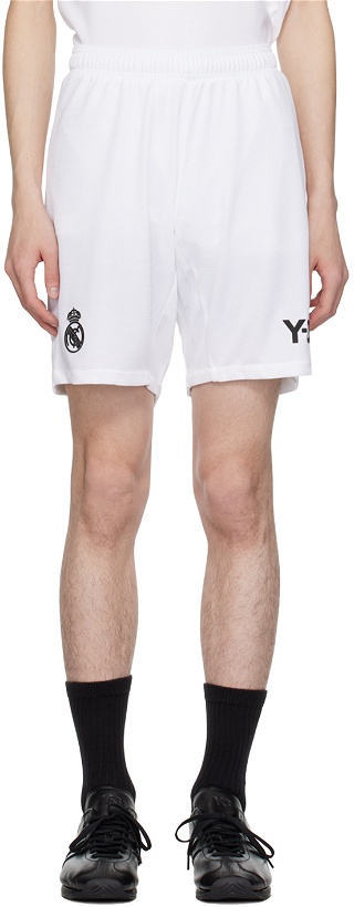 Photo: Y-3 White Real Madrid Edition Pre-Match Shorts
