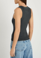 Citizens OF Humanity Isabel Ribbed Cotton-blend Tank Dark Grey