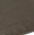 BOTTEGA VENETA - Intrecciato Rubber and Full-Grain Leather Cardholder - Green